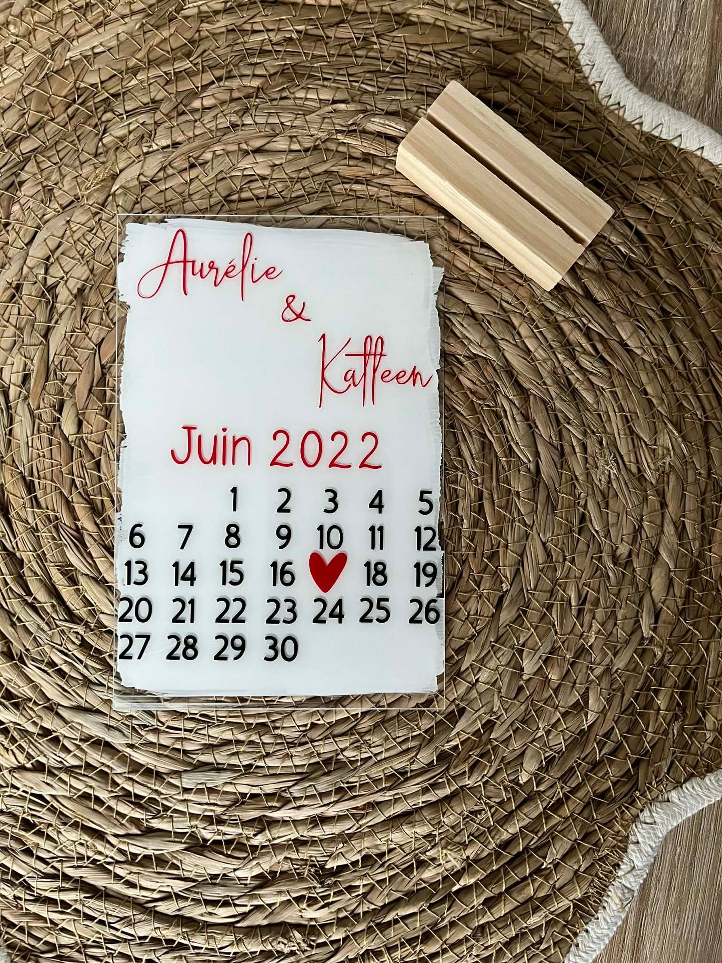 Cadre personnalisé – Date de rencontre & prénoms | Cadeau couple | LC Atelier Créatif