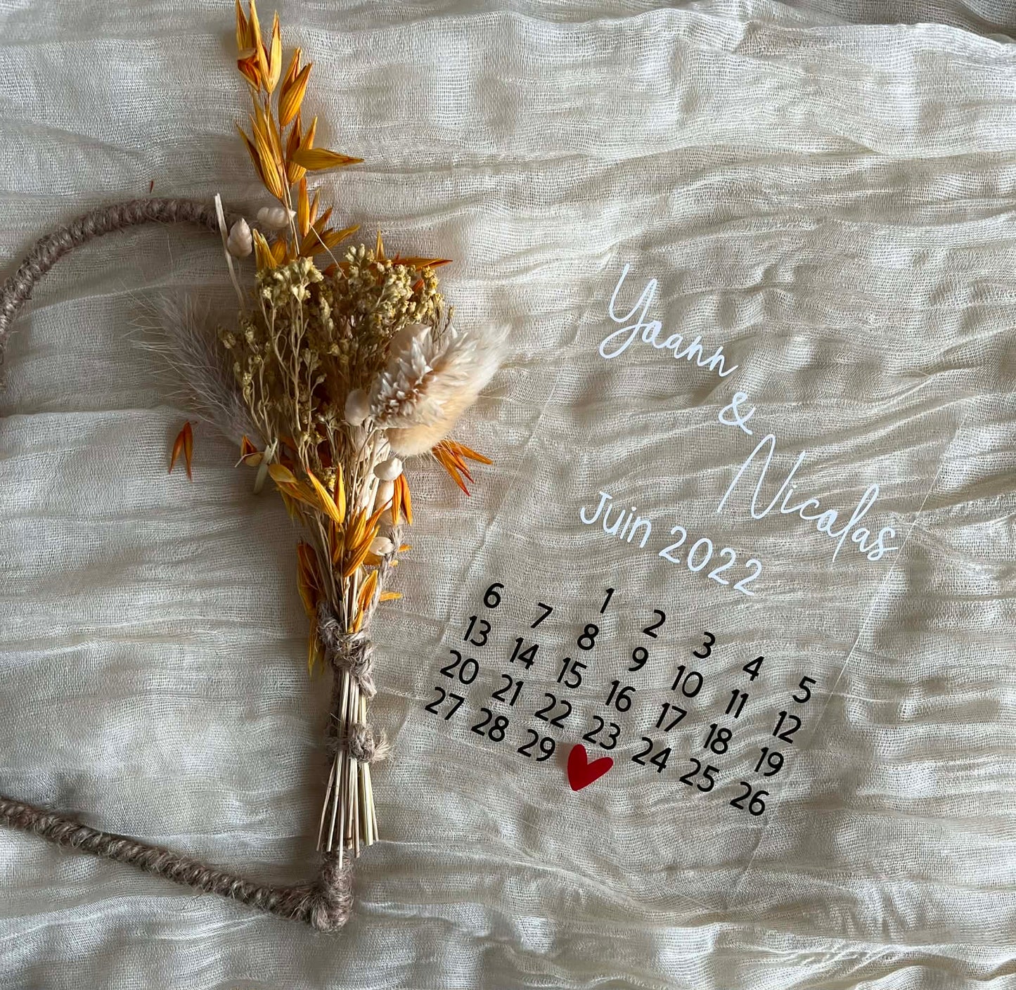 Cadre personnalisé – Date de rencontre & prénoms | Cadeau couple | LC Atelier Créatif