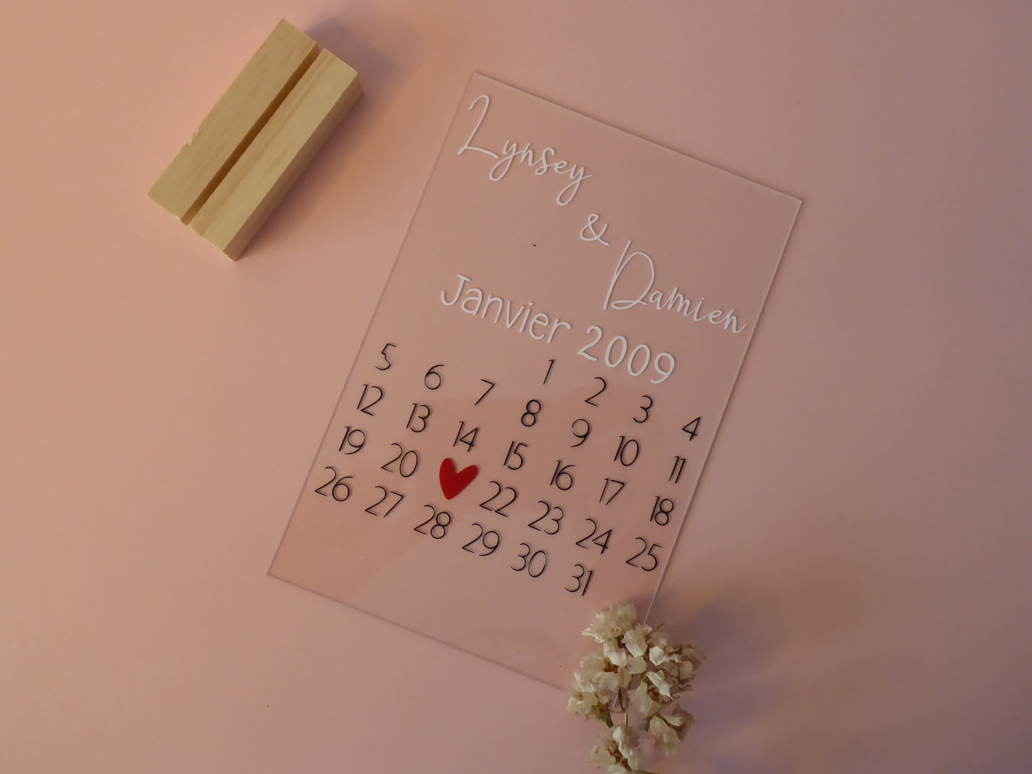 Cadre personnalisé – Date de rencontre & prénoms | Cadeau couple | LC Atelier Créatif